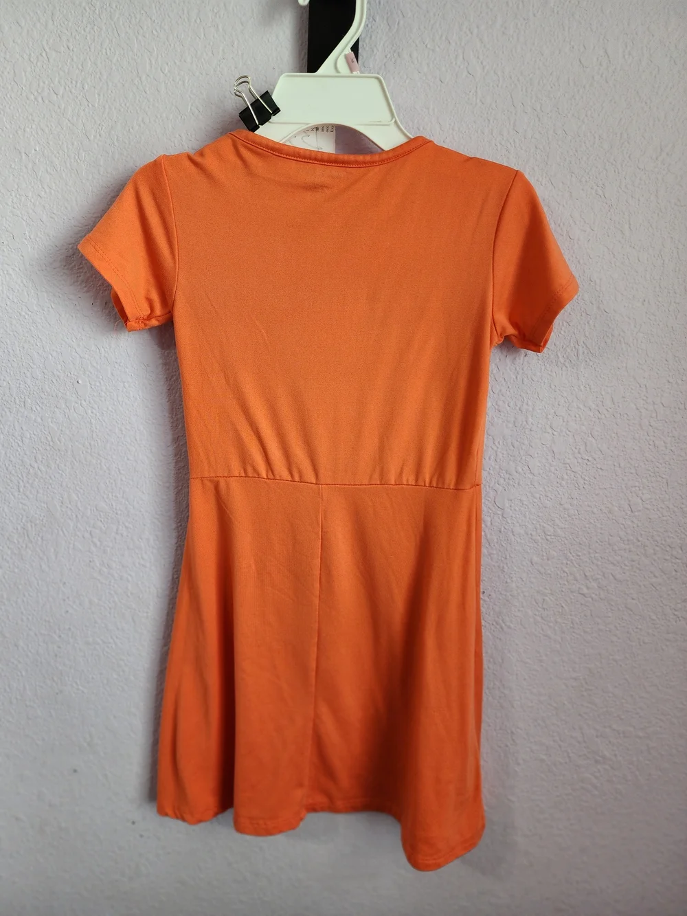 Just 2 Cute Orange Butterfly Positive Vibes Kids Dress